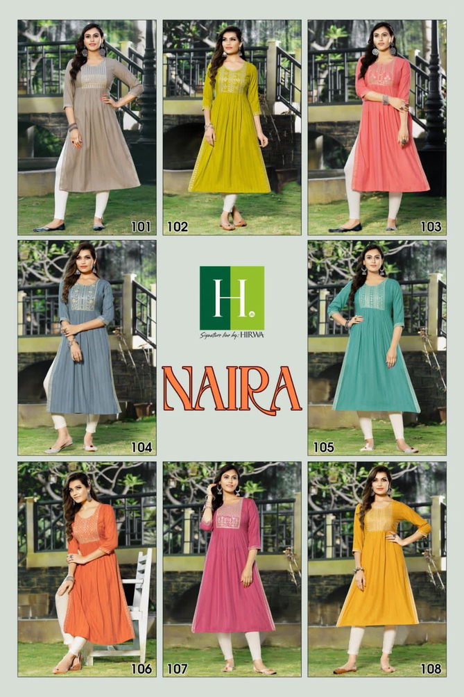 Naira By Hirwa 101-108 Designer Kurtis Catalog